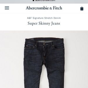 Abercrombie and Fitch super skinny jeans.